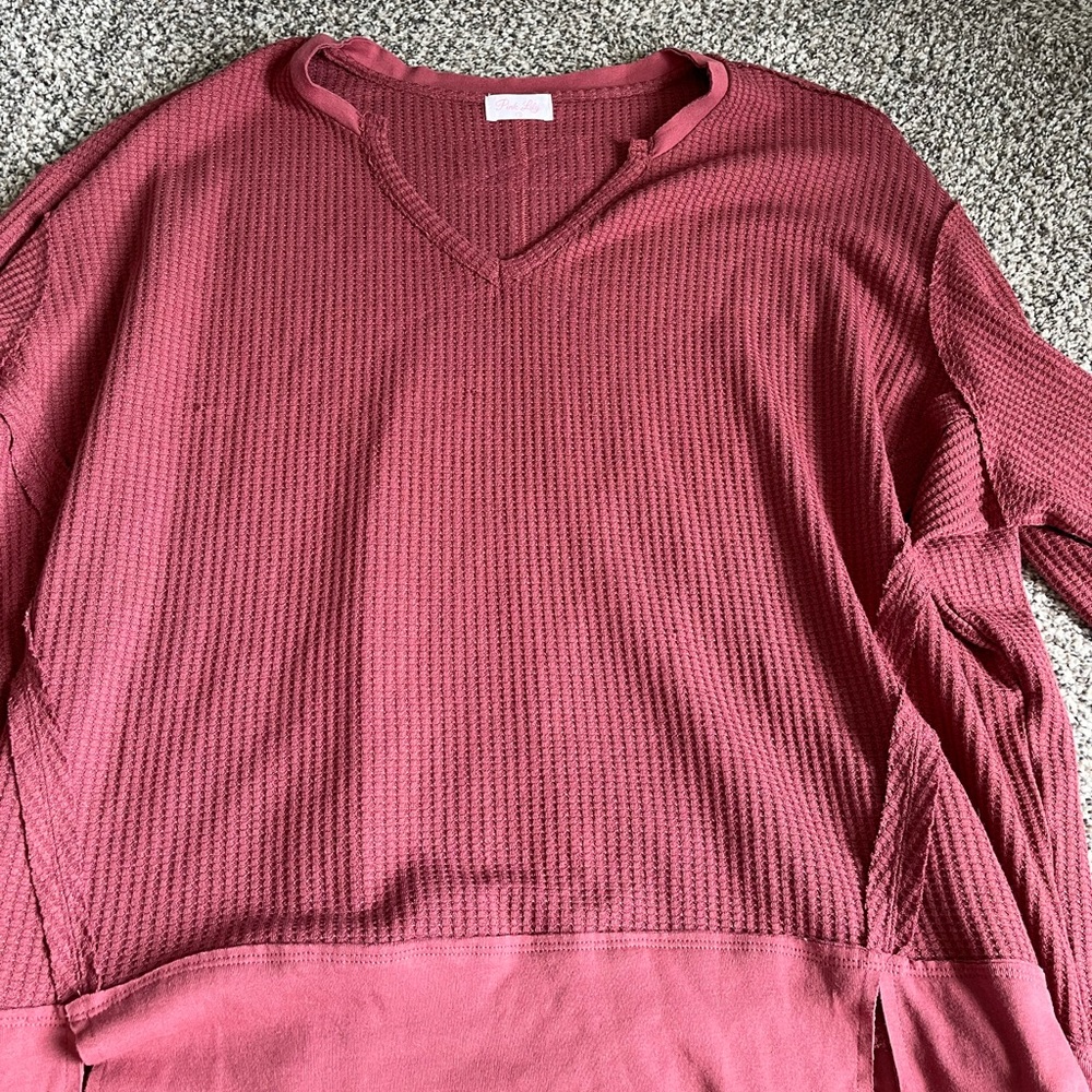 Pink lily oversized sweater